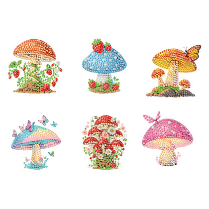 6Pcs Acrylic Cats Diamond Art Fridge Magnet Diamond Painting Refrigerator Magnet