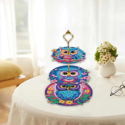 3 Tier Animal Crystal Display Rack Kit 5D DIY Shelf Art Craft Set for Home Decor