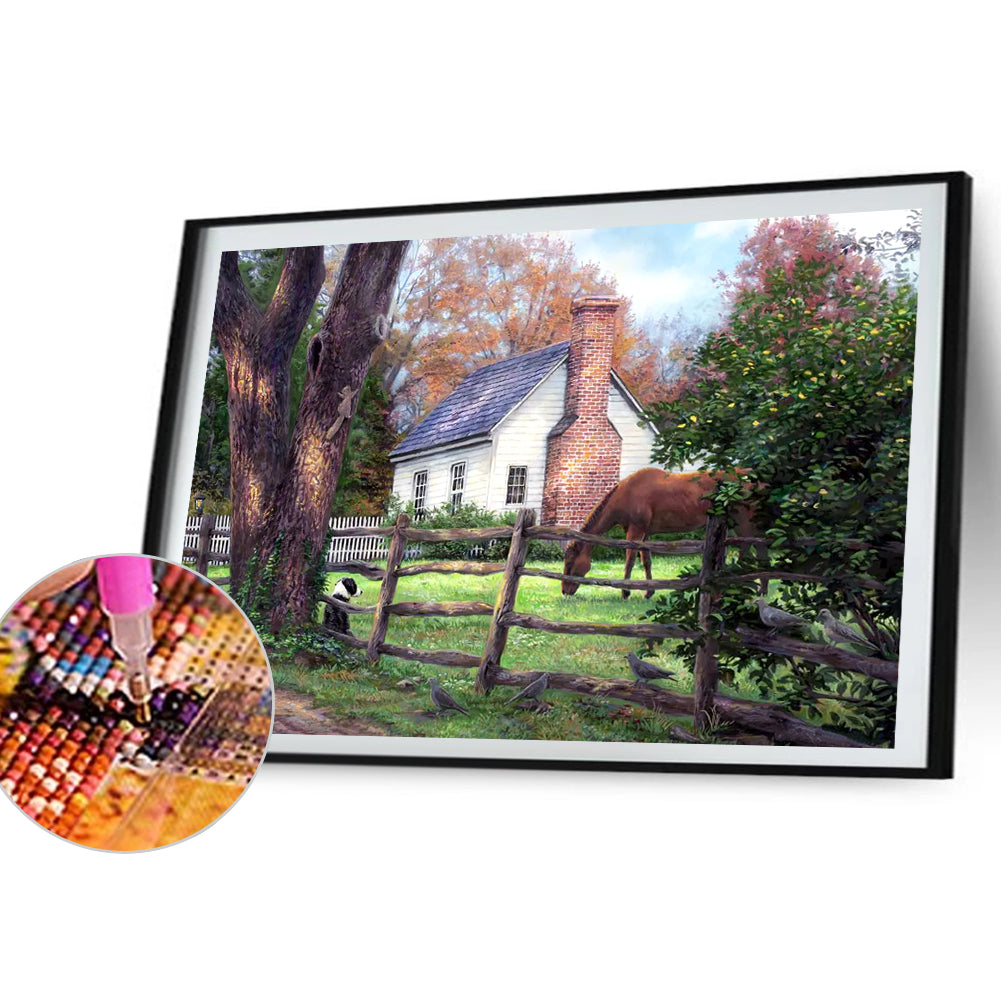 House - Full Round Drill Diamond Painting 40*30CM