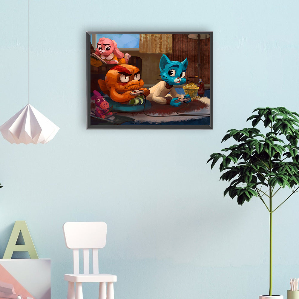 The Amazing World Of Gumball - Full Round Drill Diamond Painting 30*40CM