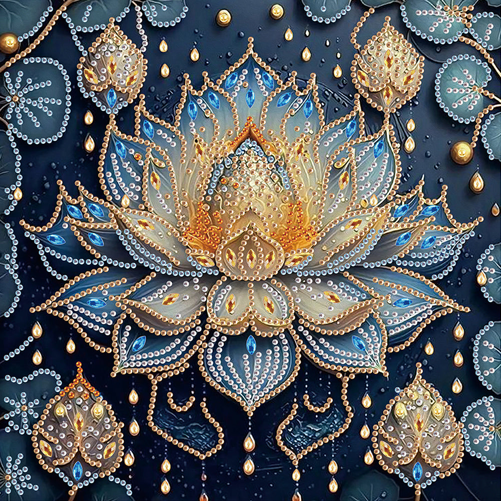 Lotus - Special Shaped Drill Diamond Painting 30*30CM