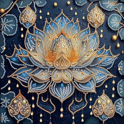 Lotus - Special Shaped Drill Diamond Painting 30*30CM
