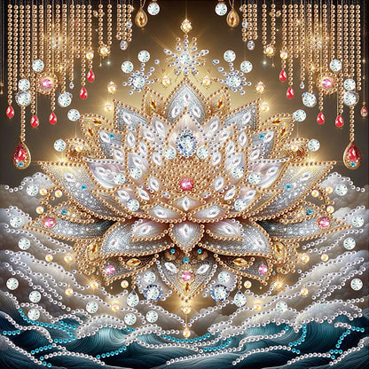Lotus - Special Shaped Drill Diamond Painting 30*30CM