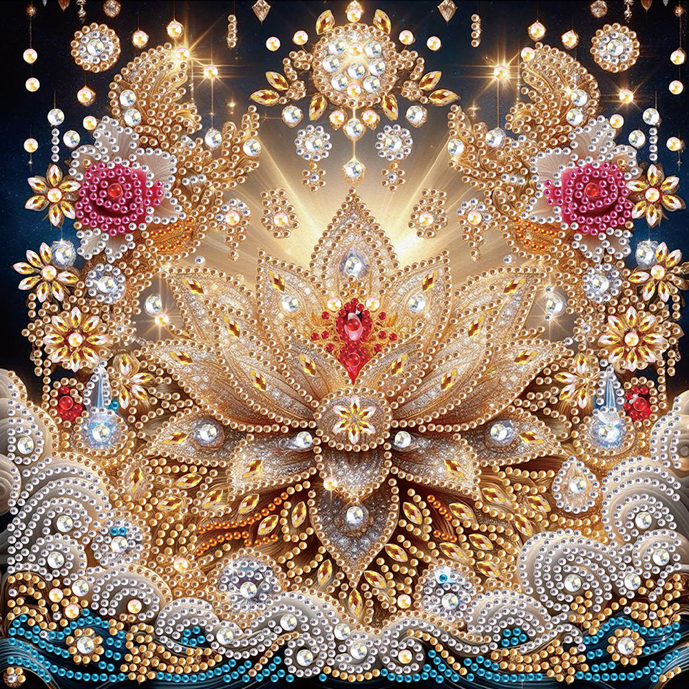 Lotus - Special Shaped Drill Diamond Painting 30*30CM