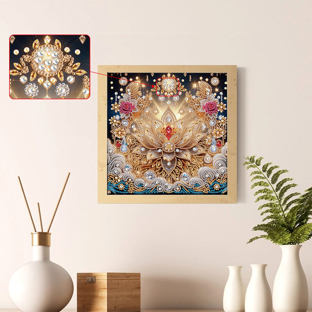 Lotus - Special Shaped Drill Diamond Painting 30*30CM
