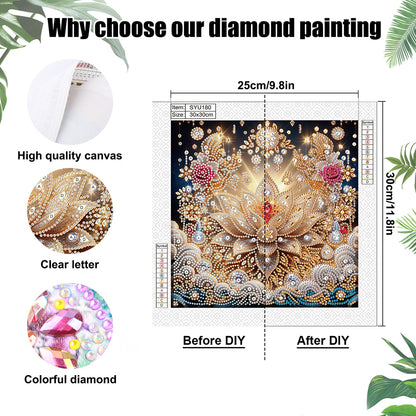 Lotus - Special Shaped Drill Diamond Painting 30*30CM
