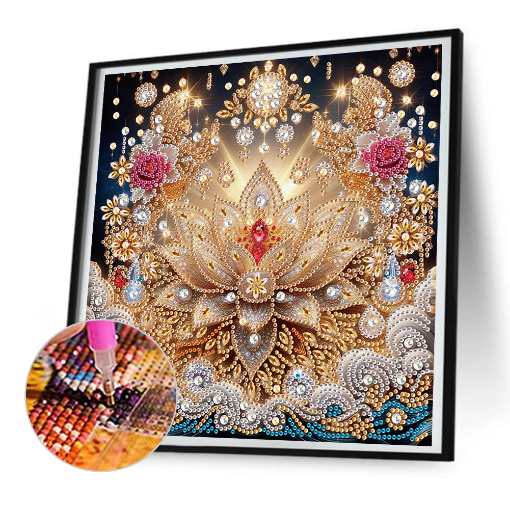 Lotus - Special Shaped Drill Diamond Painting 30*30CM