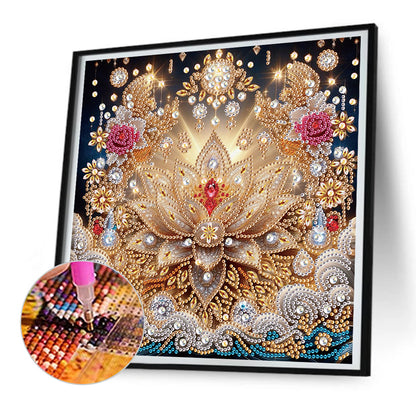 Lotus - Special Shaped Drill Diamond Painting 30*30CM