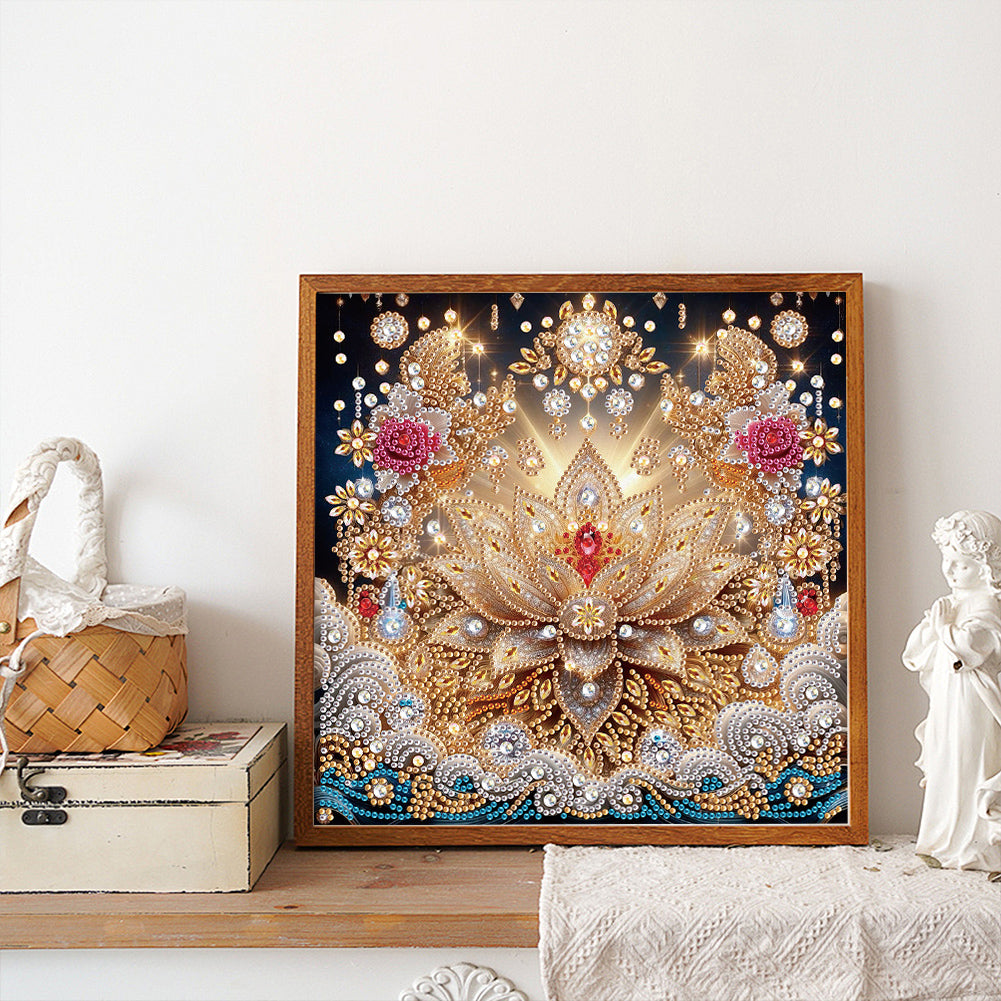 Lotus - Special Shaped Drill Diamond Painting 30*30CM