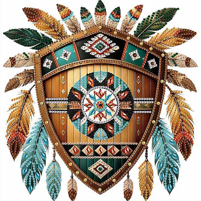 Indian Shield - Special Shaped Drill Diamond Painting 30*30CM