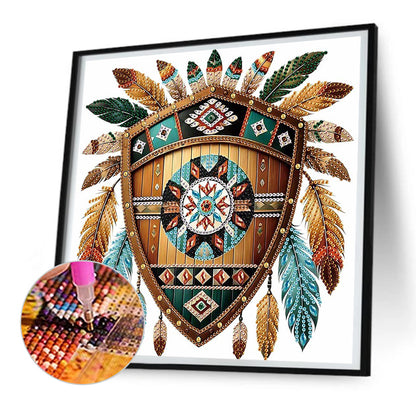 Indian Shield - Special Shaped Drill Diamond Painting 30*30CM