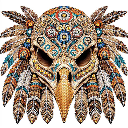Indian Eagle Skull - Special Shaped Drill Diamond Painting 30*30CM