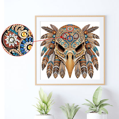 Indian Eagle Skull - Special Shaped Drill Diamond Painting 30*30CM