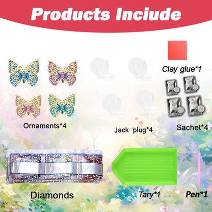 4pc Flower Animal DIY Diamond Painting Car Air Vent Clip Air Freshener for Adult