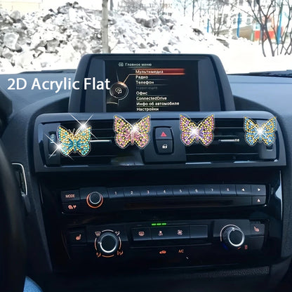 4pc Flower Animal DIY Diamond Painting Car Air Vent Clip Air Freshener for Adult