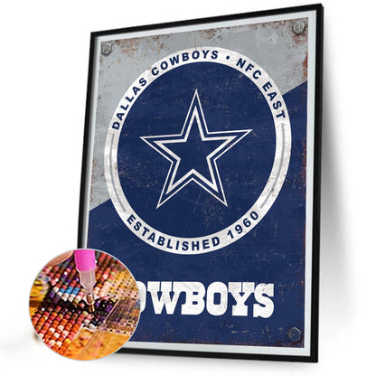 Dallas Cowboys - Full Round Drill Diamond Painting 40*50CM