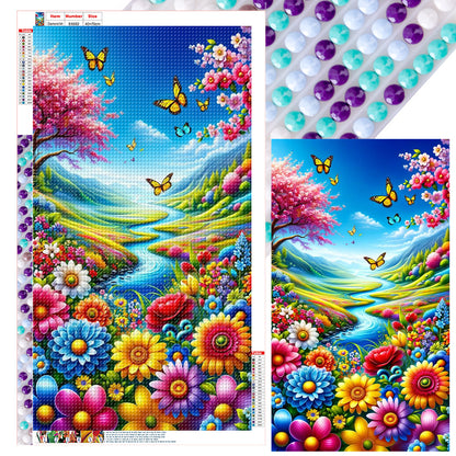 Mountain Scenery - Full Round Drill Diamond Painting 40*70CM