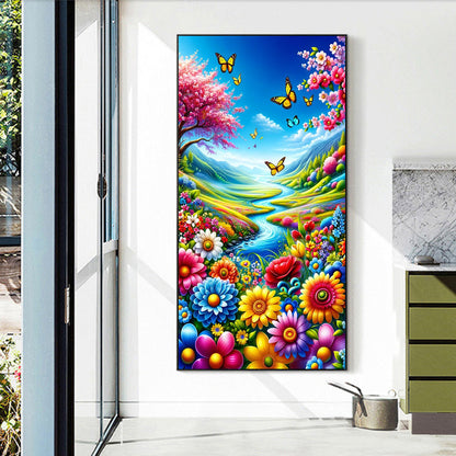 Mountain Scenery - Full Round Drill Diamond Painting 40*70CM