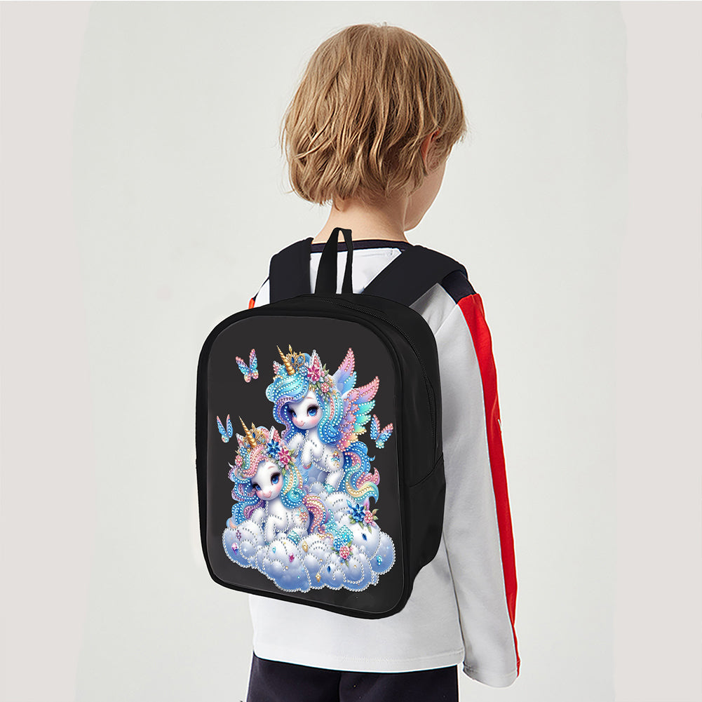 Mermaid Special Shape Diamond Art School Bag Diamond Art Knapsack for Art Crafts