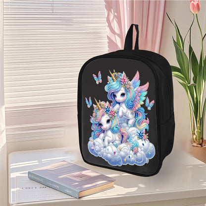 Mermaid Special Shape Diamond Art School Bag Diamond Art Knapsack for Art Crafts
