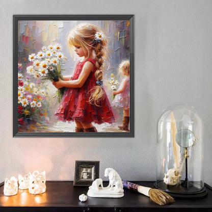 Cute Girl - Full Round Drill Diamond Painting 40*40CM