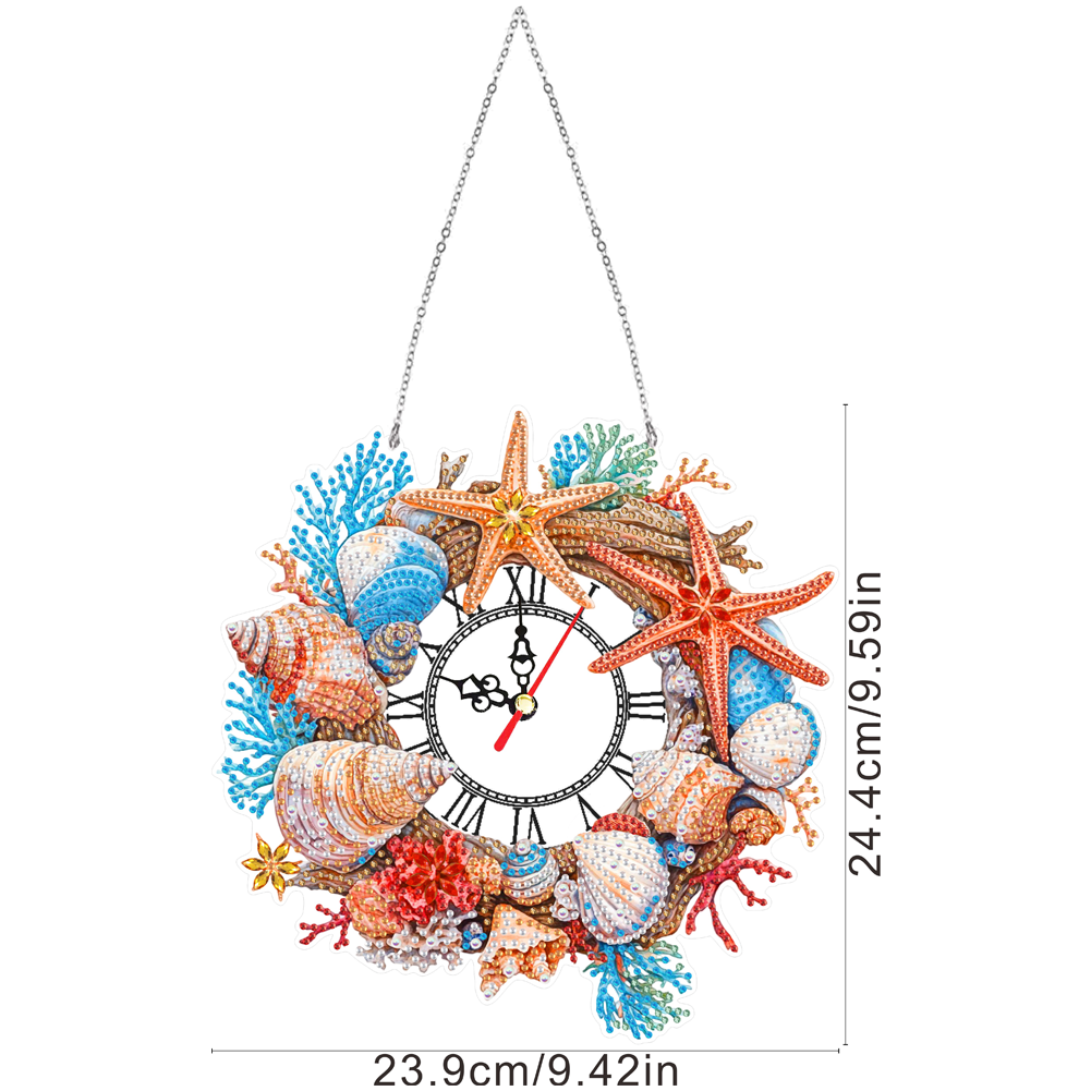 Acrylic Special Shape Flowers 5D Diamond Painting Clock Art Craft for Home Decor