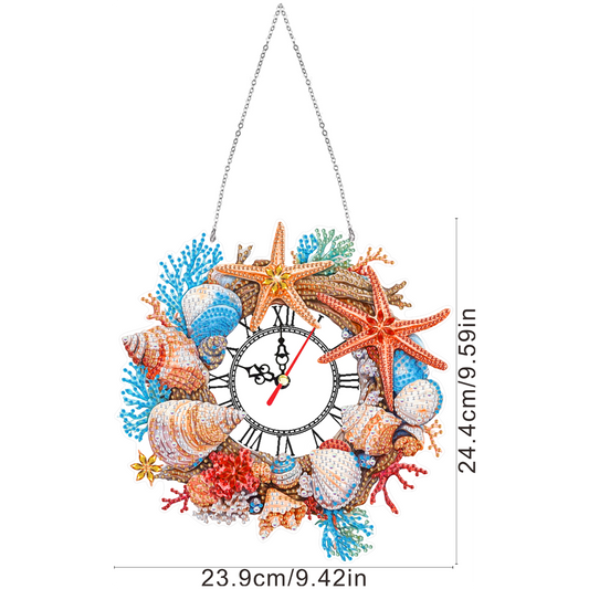 Acrylic Special Shape Flowers 5D Diamond Painting Clock Art Craft for Home Decor