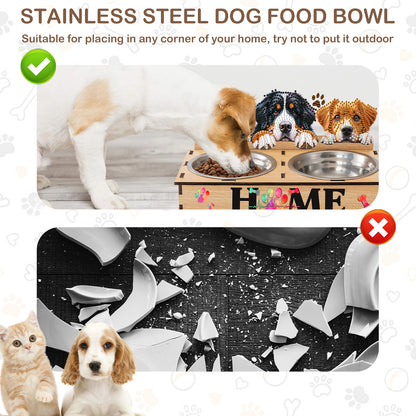 5D DIY Diamond Painting Water Feeder Diamond Art Dog Bowl for Small Medium Pets