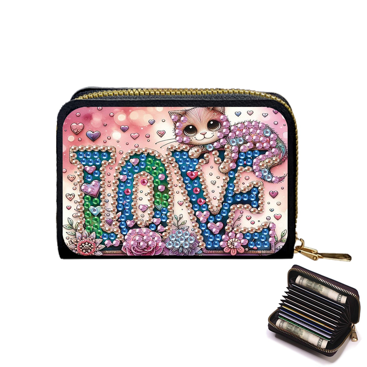 5D DIY Diamond Painting Wallet Diamond Painting Card Holder Coin Purse DIY Craft