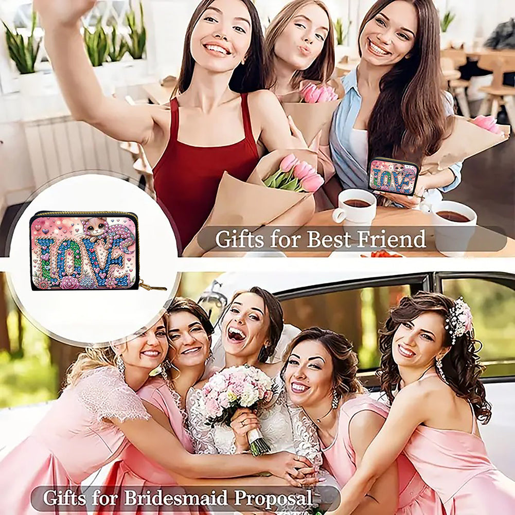 5D DIY Diamond Painting Wallet Diamond Painting Card Holder Coin Purse DIY Craft