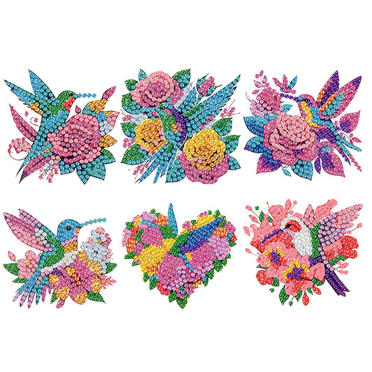 6 Pieces/set Animal Cake DIY Diamond Painting Magnets Refrigerator Fridge Magnet