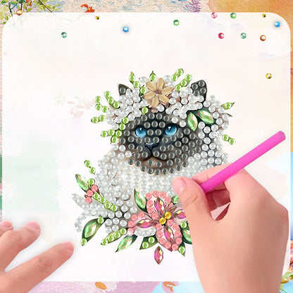6 Pieces/set Animal Cake DIY Diamond Painting Magnets Refrigerator Fridge Magnet