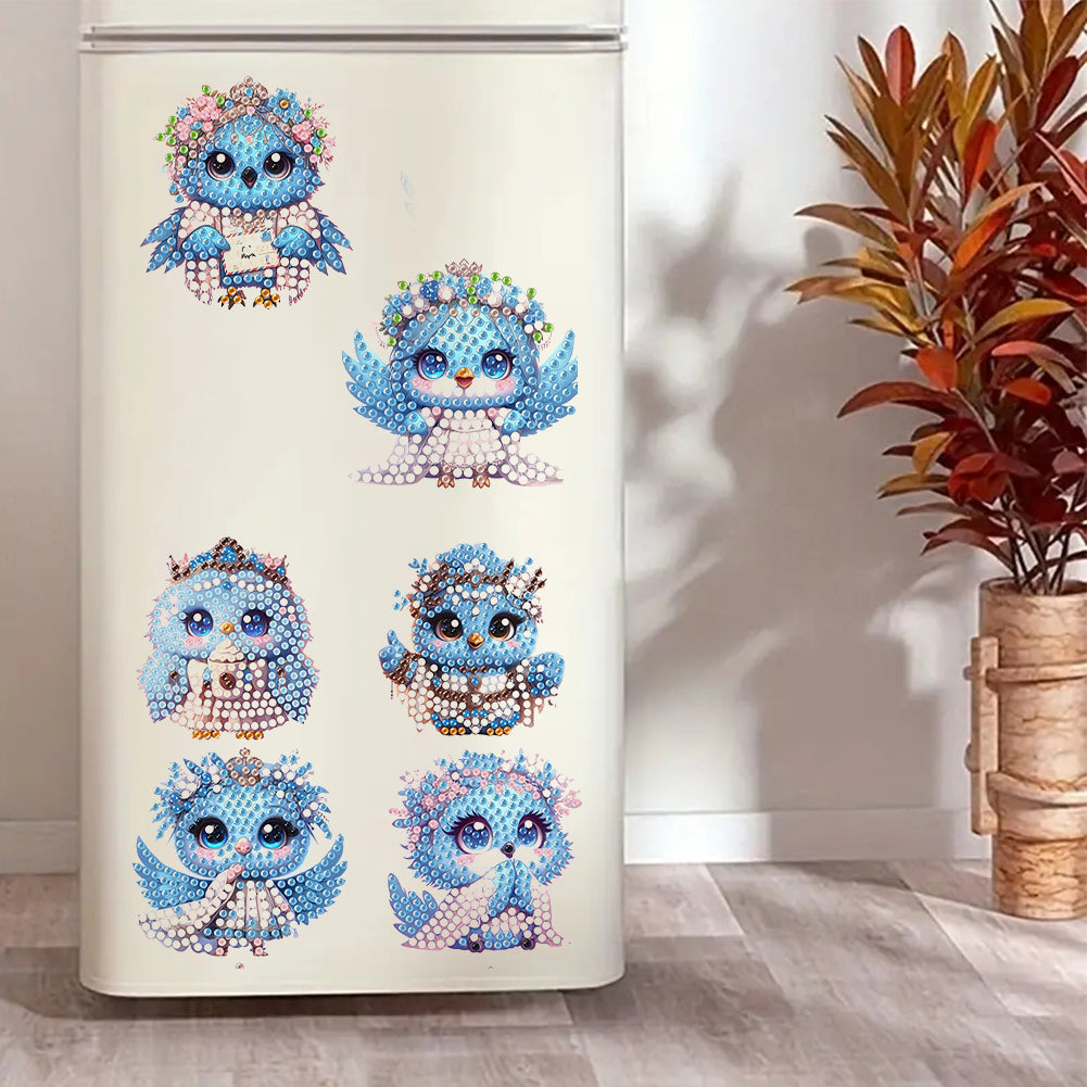 6pcs Flower Insect DIY Diamond Painting Magnet Refrigerator for Adults Beginners