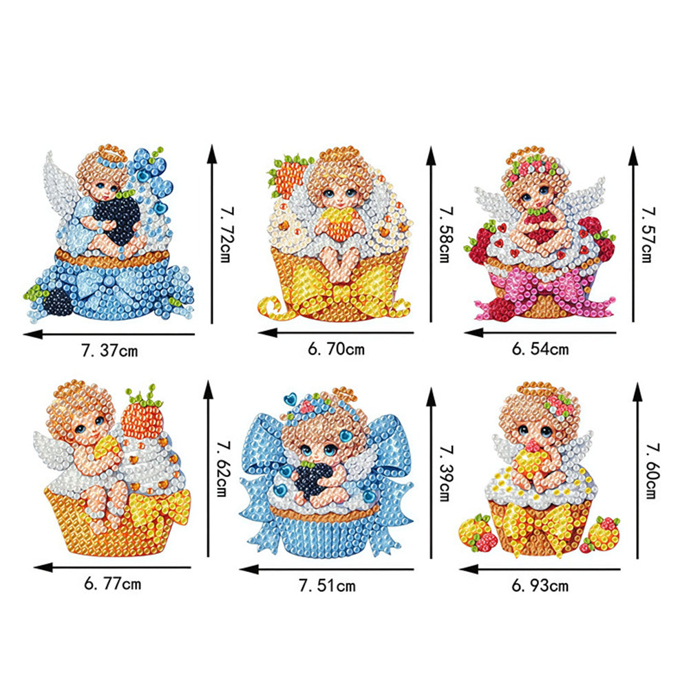 6pcs Flower Insect DIY Diamond Painting Magnet Refrigerator for Adults Beginners