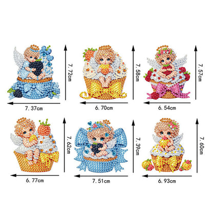 6pcs Flower Insect DIY Diamond Painting Magnet Refrigerator for Adults Beginners