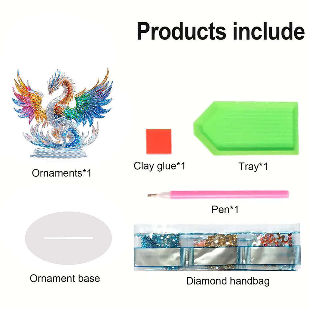 Animal Special Shaped 5D DIY Diamond Painting Tabletop Ornaments Kit Table Decor