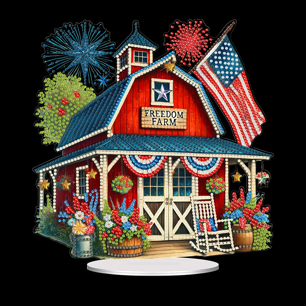 Independence Day Diamond Painting Tabletop Ornaments Kit Patriotic Centerpieces