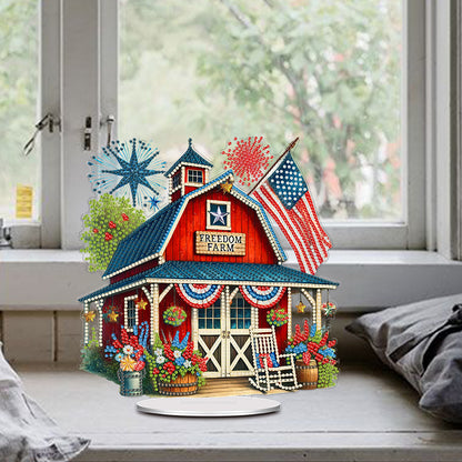 Independence Day Diamond Painting Tabletop Ornaments Kit Patriotic Centerpieces