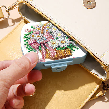 5D DIY Diamond Painting Dot Pill Case Diamond Art Pill Storage Box for Art Craft