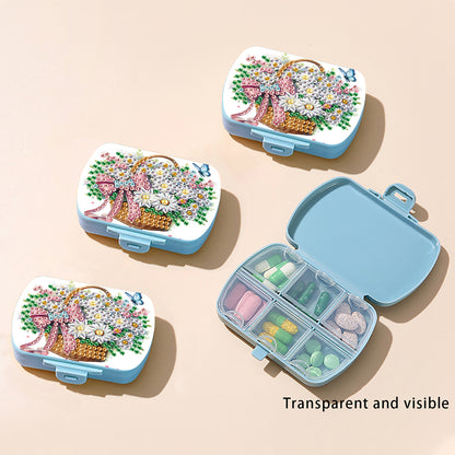 5D DIY Diamond Painting Dot Pill Case Diamond Art Pill Storage Box for Art Craft
