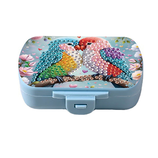 5D DIY Diamond Painting Dot Pill Case Diamond Art Pill Storage Box for Art Craft
