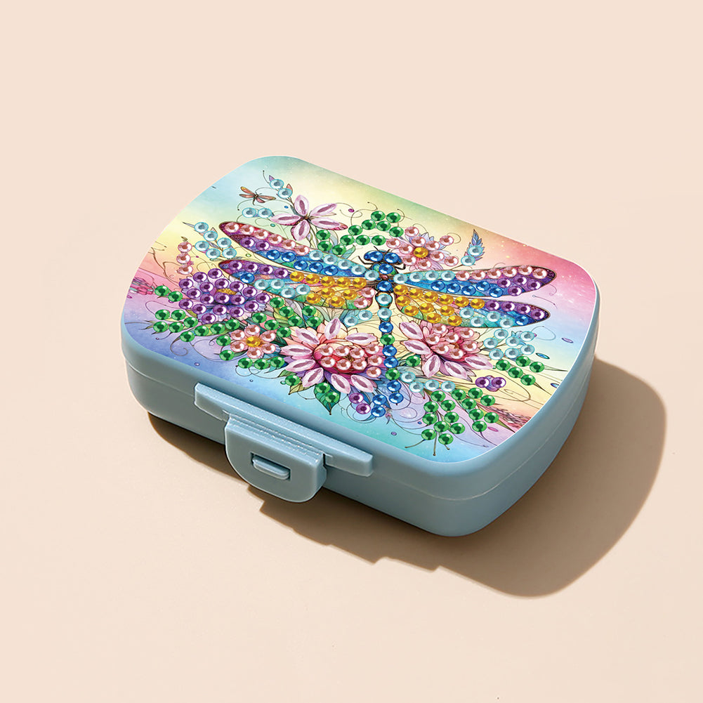 5D DIY Diamond Painting Dot Pill Case Diamond Art Pill Storage Box for Art Craft