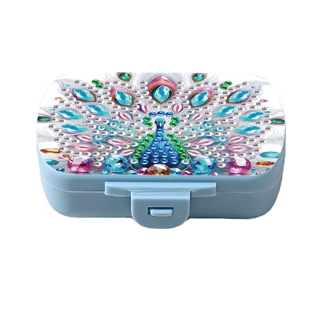 5D DIY Diamond Painting Dot Pill Case Diamond Art Pill Storage Box for Art Craft