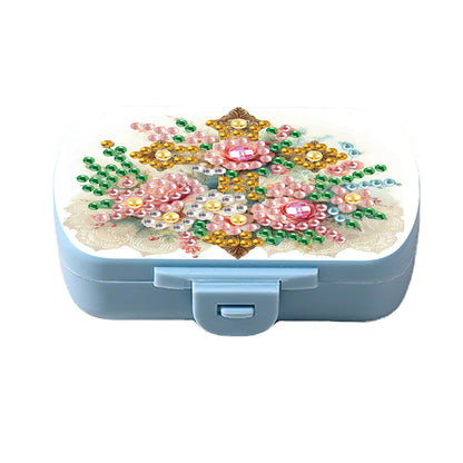 5D DIY Diamond Painting Dot Pill Case Diamond Art Pill Storage Box for Art Craft
