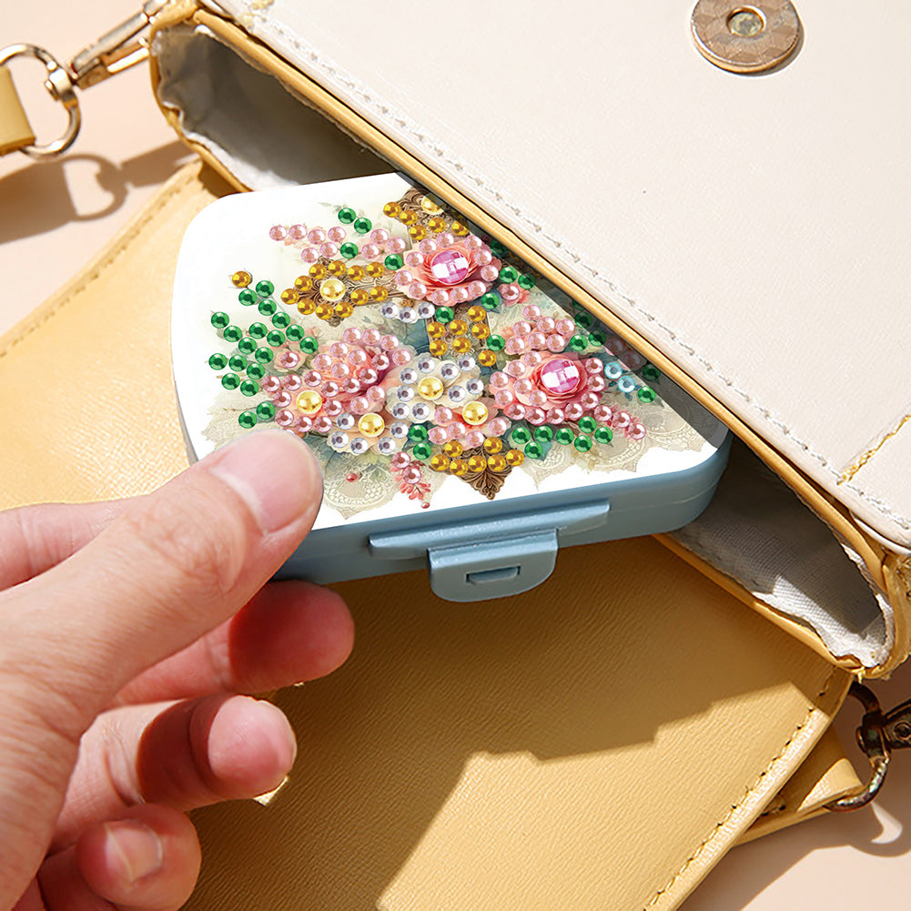 5D DIY Diamond Painting Dot Pill Case Diamond Art Pill Storage Box for Art Craft