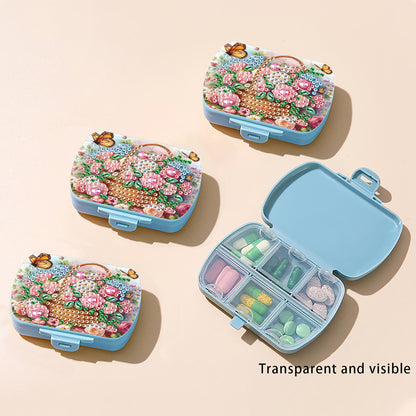 5D DIY Diamond Painting Dot Pill Case Diamond Art Pill Storage Box for Art Craft