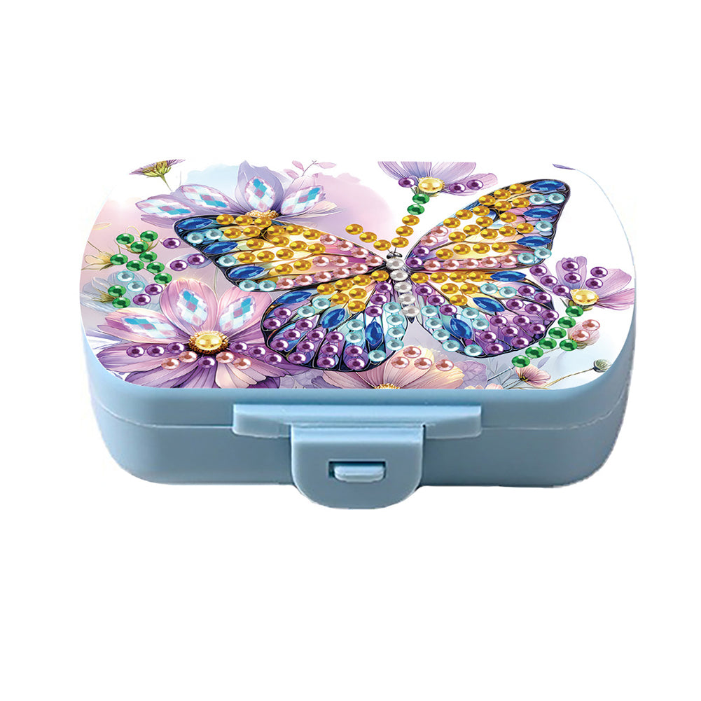 5D DIY Diamond Painting Dot Pill Case Diamond Art Pill Storage Box for Art Craft
