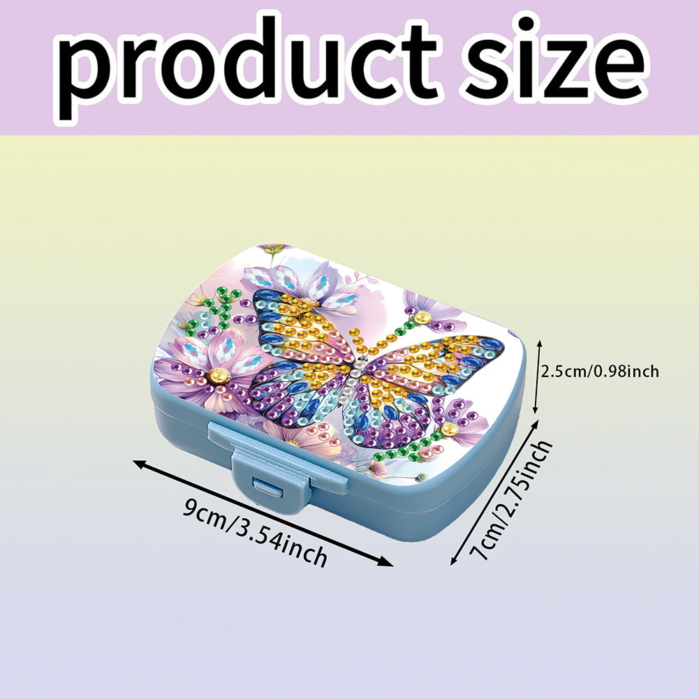5D DIY Diamond Painting Dot Pill Case Diamond Art Pill Storage Box for Art Craft