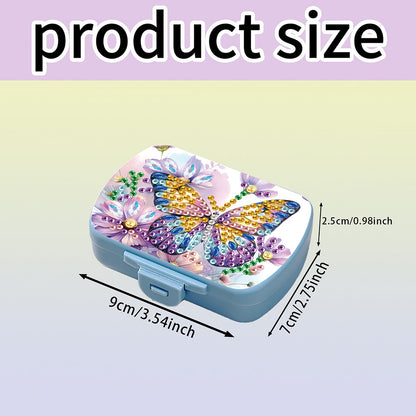 5D DIY Diamond Painting Dot Pill Case Diamond Art Pill Storage Box for Art Craft