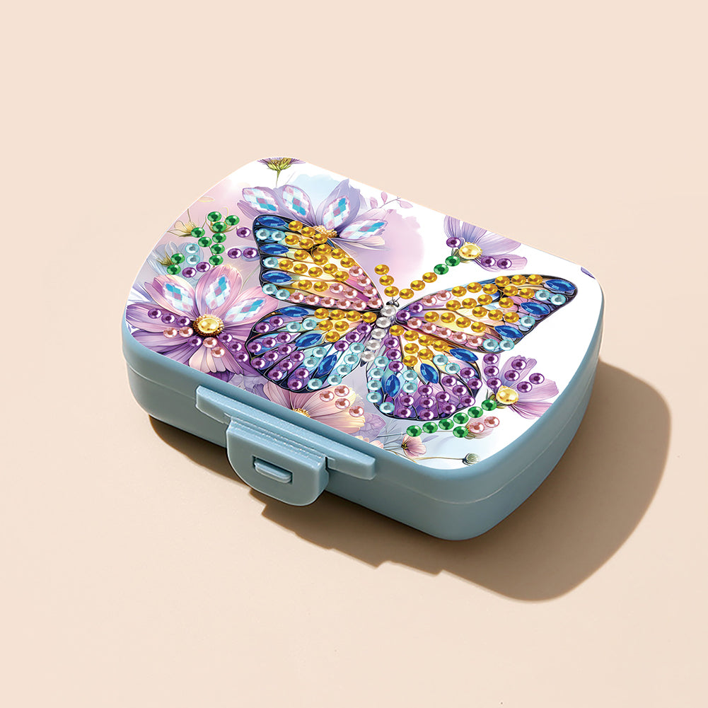5D DIY Diamond Painting Dot Pill Case Diamond Art Pill Storage Box for Art Craft